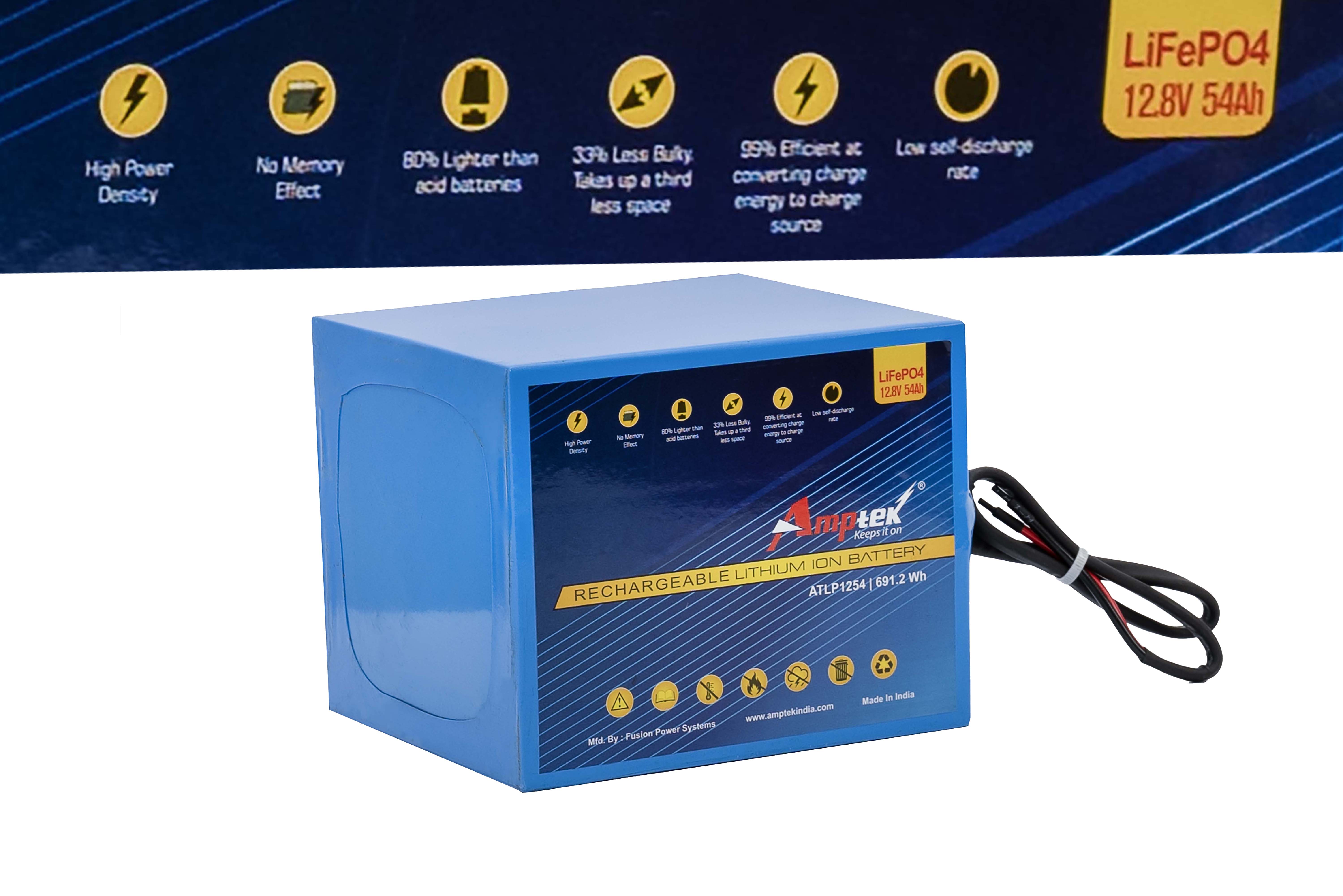 SOLAR STREET LIGHTS	12.8V 54AH Manufacturer in India
